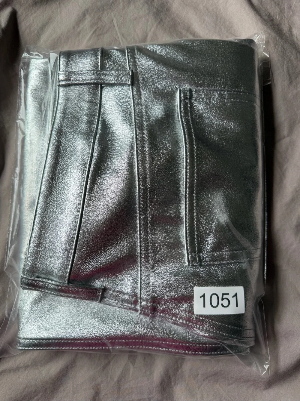 NEW Ann Taylor Silver Faux Leather Midi Pencil Skirt Womens Size 10 Rock Urban